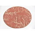thumbnail image 2 of Unique Loom Botanical Collection Abstract Pictorial Transitional Indoor and Outdoor Flatweave Round Rug, 6 Feet, Terracotta/Beige, 2 of 2