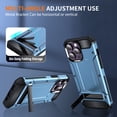 thumbnail image 3 of iPhone 15 Pro Max Case, Military Grade Protection Kickstand Bumper Anti-Scratch Rugged Hybrid TPU PC Phone Case for Apple iPhone 15 Pro Max - Blue, 3 of 8