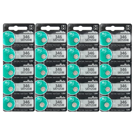 20x MURATA SR712SW SR712SW 346 1.55v Button Coin Silver Oxide Battery