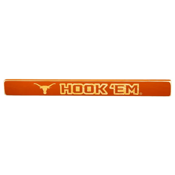 Texas Longhorns 18" x 1.5" Engraved Wood Sign