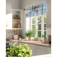 thumbnail image 6 of Blue Coastal Nautical Kitchen Valances for Windows Life Is Better at The Beach Valance Curtains&nbsp; for Kitchen /Living Room/Bedroom/ Bathroom Decor, 54"x18 " ,Rod Pocket 1 Panel, Farmhouse, 6 of 7