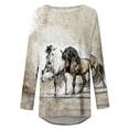 thumbnail image 4 of Camiseta holgada de manga larga con cuello redondo y paisaje natural de animales con estampado 3D para mujer Fridja  hkj2596, 4 of 5