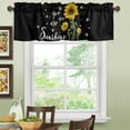 thumbnail image 4 of Valance for Window 54x18 Sunflower Sunshine Kitchen Curtains Valances Rod Pocket Short Toppers Treatments Living Room Bedroom Bathroom Use 1 Panel Black Background Bee, 4 of 6