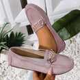thumbnail image 3 of Yungyresw Casual Slip On Loafers For Women Soft Upper Moc Toe Flat Walking Shoes Fall Winter Outdoor Low Top Fashion Office Shoes Purple 41, 3 of 9