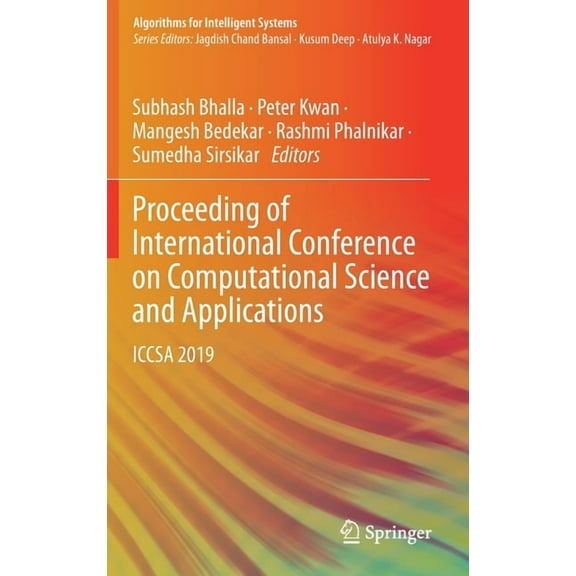 Algorithms for Intelligent Systems Proceeding of International Conference on Computational Science and Applications: Iccsa 2019, (Hardcover)