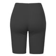 thumbnail image 3 of A2Y Women's Basic Solid Premium Cotton Mid Thigh High Rise Biker Bermuda Shorts Ash Grey M, 3 of 5