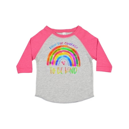 

Inktastic Have the Courage to Be Kind Watercolor Rainbow Gift Toddler Boy or Toddler Girl T-Shirt