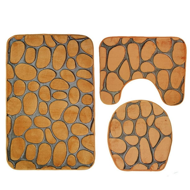 Bathroom Mat Sets Clearance Extra Soft Shower Bath Rugs Mat 31 X19 Contour Mat 19 X15 Toilet Lid Cover 17 X15 Washable Non Slip Mat Set For Kitchen Shower And Toilet I5632 Walmart Com