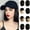 Style#01, variant on Baseball Cap with Hair Extensions Straight Short Bob Hairstyle Adjustable Wig Hat for Woman Girl Daily Wear