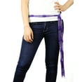 thumbnail image 4 of NYFASHION101® Silver-Tone Beaded Skinny Fishnet Shawl Scarf Waist Belt - Purple, 4 of 4