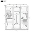 thumbnail image 5 of Outdoor Cat House Pine DIY Enclosure, Double Entry Catio with Platforms & 2 Condos, 62.8"L Balcony Playpen for 1-3 Cats, Black and Brown, 5 of 11
