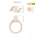 thumbnail image 5 of ANGARA South Sea Cultured Pearl Ring with Wing Motifs in 14K Rose Gold for Women | June Birthstone, Birthday, Anniversary, Jewelry Gift for Women | Pearl Ring, 5 of 8