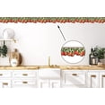 thumbnail image 3 of Concord Wallcoverings Wallpaper Border Kitchen Pattern Apples Leaves for Dining Area, Red Green White, 6.75 Inches x 15 Feet BG76311N, 3 of 4
