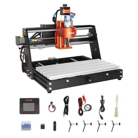 BENTISM CNC Router Machine, 60W, 3 Axis GRBL Control Wood Engraving Carving Milling Machine Kit,11.8 x 7.87 x 2.36 in Working Area 1200 RPM for Wood Acrylic MDF PVC Plastic Foam Vinyl