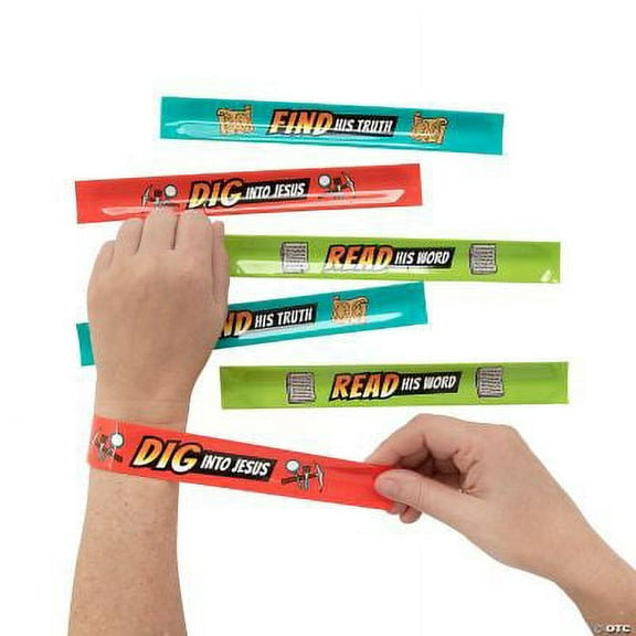 Dig VBS Slap Bracelets, Birthday, Jewelry, 12 Pieces