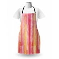 thumbnail image 3 of Pinstripe Apron, Firework Inspired Colors Blended Pastel Tone Lines Messy Design, Unisex Kitchen Bib with Adjustable Neck for Cooking Gardening, Adult Size, Multicolor, by Ambesonne, 3 of 4
