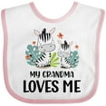 thumbnail image 3 of Inktastic Zebra My Grandma Loves Me Boys or Girls Baby Bib, 3 of 4