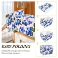 thumbnail image 4 of Foldable Fabric Storage Bin With Handle Collapsible Basket Box Storage With Lid Organizer Blue Berry Painting, 4 of 7