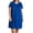 Navy, variant on Women's Plus-size Petals Plus Size 40" Short Flutter Sleeve Waltz Gown, Sea Foam, 2X