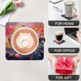thumbnail image 3 of BaHomeck Drink Coasters Set Of 4 With Holder Beautiful Peacock With Vibrant Colors And Feathers Water Absorbent Ceramic Coasters Tabletop Protection,Suitable For Various Cup,Home Decor, 3 of 4