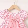 thumbnail image 6 of Xdegoge Toddler Floral Dress Summer Puff Short Sleeve Flowy Casual Cute Dresses 3T Girl Clothes Pink Toddler Beach Dress Vestidos Para Niña Sale, 6 of 7