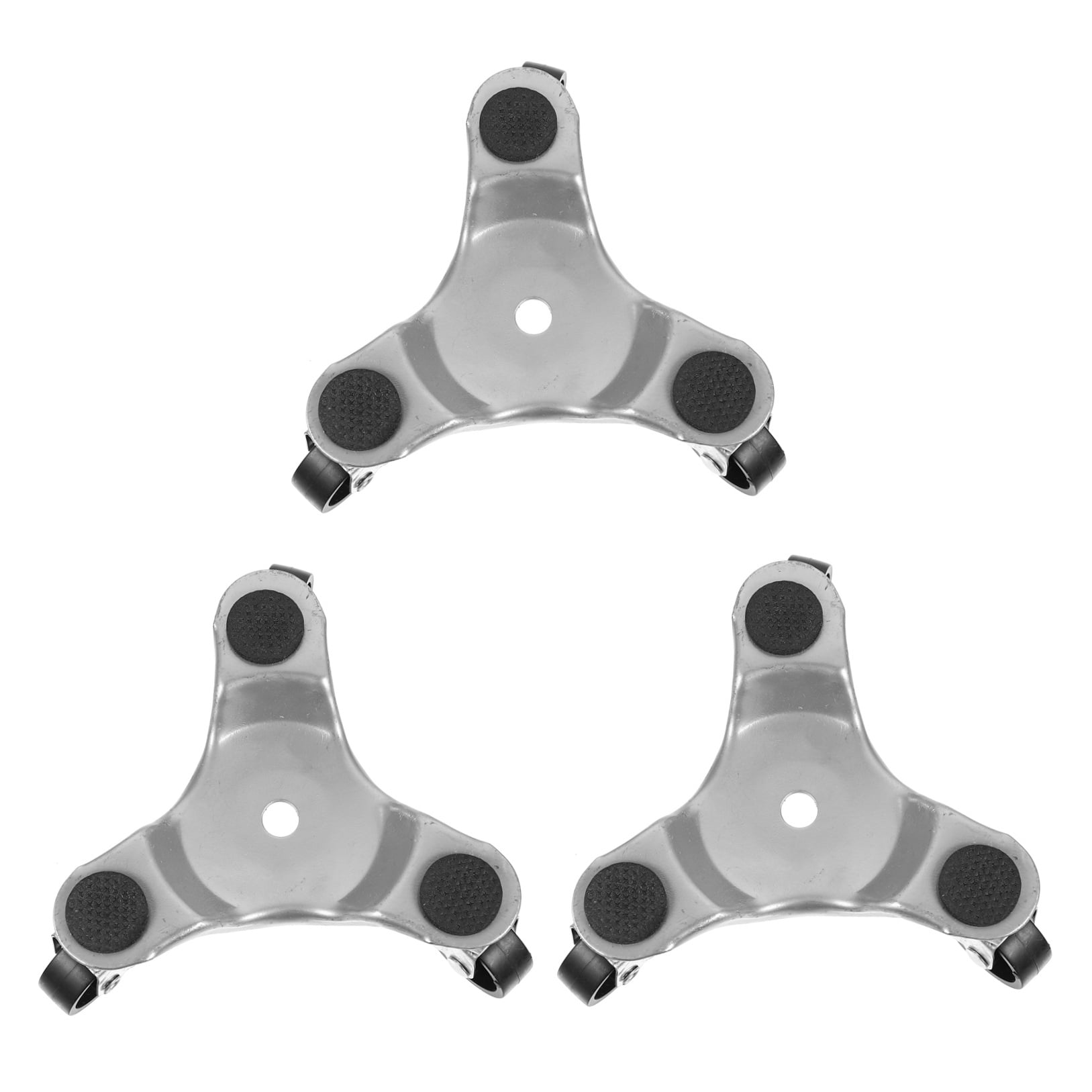 Mobutofu 3Pcs Triangle Silver Carbon Steel Furniture Movers for Heavy Appliances Transport 6.29X6.29X2.16In