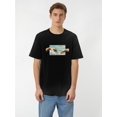 thumbnail image 1 of Camiseta de cuello redondo con estampado de gestos Manfinity Dauomo para hombre, camisetas informales, 1 of 5