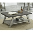thumbnail image 4 of Roundhill Furniture Athens Wood Coffee Table Set in Weathered Walnut/Gray, 4 of 8