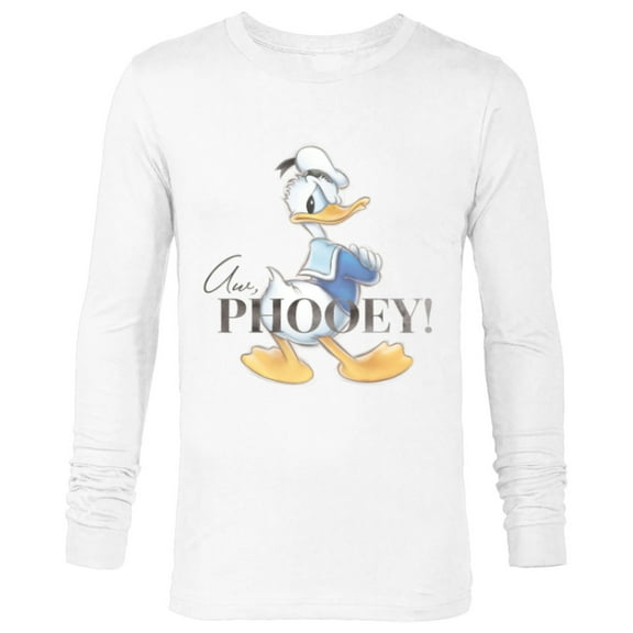 Disney 100 Anniversary Donald Duck D100 Quote Aw Phooey - Long Sleeve T-Shirt for Men - Customized-White