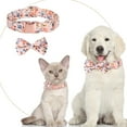 thumbnail image 6 of Personalized Dog Collars With Bow Tie Cotton Girls Dog Collar With Metal Buckle Adjustable Puppy Collars For 3 Adjustable Sizes Small Medium Large Dog As Pet Gift L, 6 of 6