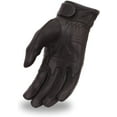 thumbnail image 2 of First Mfg Co - Fire Blade - Men's Motorcycle Biker Riding Black Leather Gloves - Extra Small - Gel Padding Lightweight, 2 of 2
