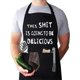 thumbnail image 1 of Delantal de uniforme para tienda de té con leche, cafetería, pantalones de trabajo, tirantes, delantal de poliéster impermeable y a prueba de aceite, 1 of 4