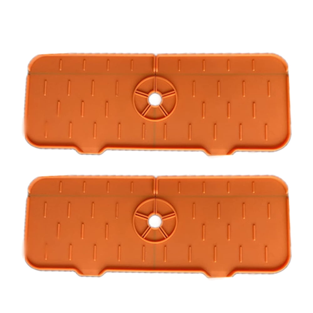 2Pack Kitchen Sink Splash Guard Silicone Drying Sink Mat for Kitchen