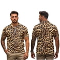 thumbnail image 4 of Uorisanigo Leopard Print Couple Matching Outfit His and Hers Clothing Golf Shirts for Men Short Sleeve Dry Fit Collared Shirts and Womens Golf Clothes Build in Shorts with Pockets, 4 of 8
