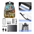 thumbnail image 4 of Lsque Different Construction Site Vehicles Classic Casual Backpack - Large Capacity Water-Resistant Backpack for School, Work, Travel, and Outdoor Activities, 4 of 6