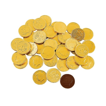 Fun Express - Gold Chocolate Coins (1lb Bag) - Edibles - Chocolate - Non Branded Chocolate - 60
