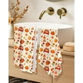 thumbnail image 2 of Flour Sack Kitchen Towels Set of 2-18x26 Cotton Dish Towels with Hanging Loop Reusable Tea Towel for Cleaning Spring Absorbent Dishcloths Cute Home Decor Housewarming, Lemon Birds, 2 of 6