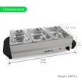 thumbnail image 3 of NutriChef PKBFWM21 - Food Warming Tray - Buffet Server Hot Plate Food Warmer, 3 of 7
