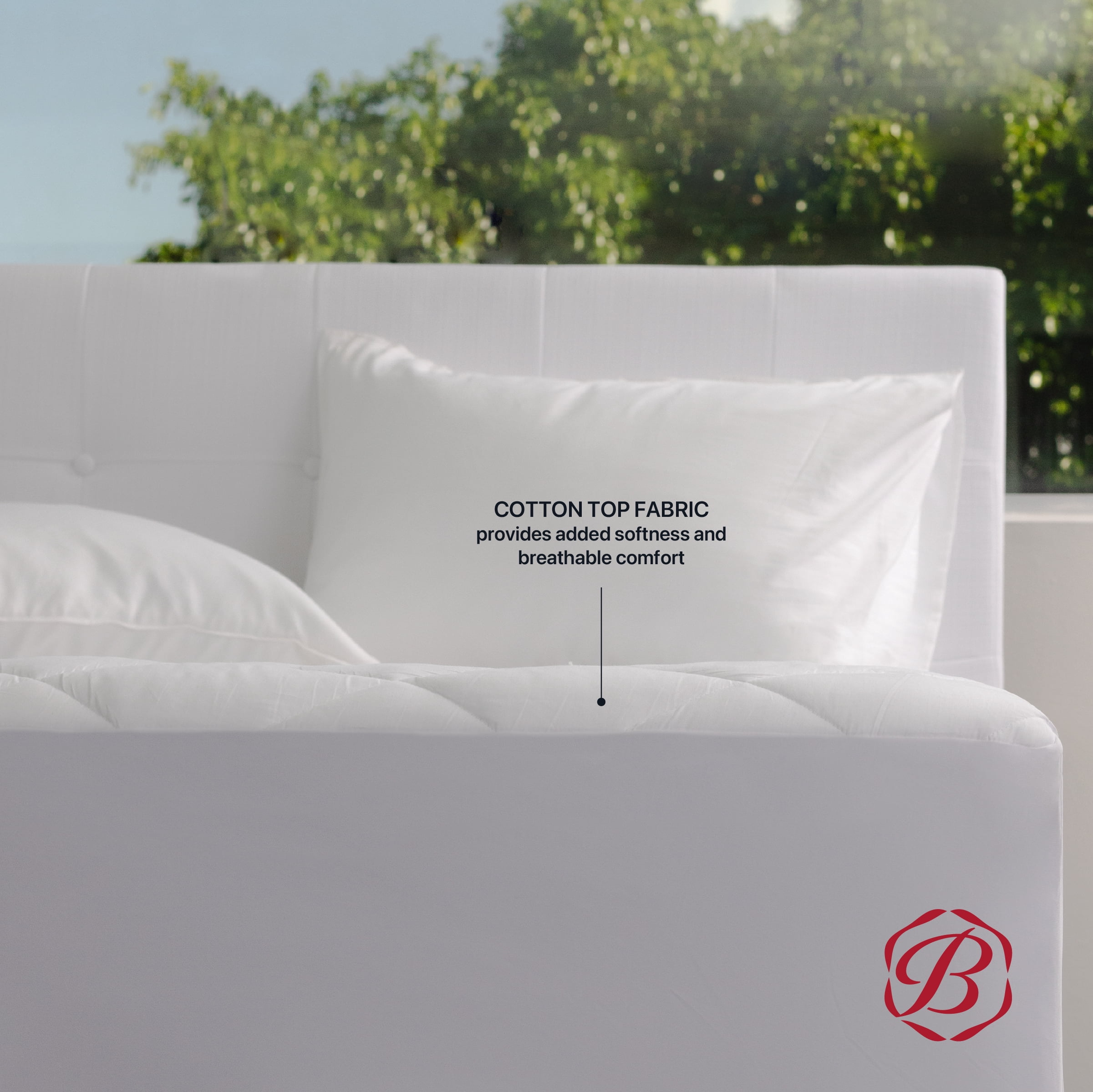 Beautyrest Cotton Top Mattress Pad, King, Cotton