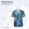 thumbnail image 3 of Rateoe Colorful Winged Dolphin Pattern Men’s Baseball Short Sleeve Polo Shirt, Midweight Men's Shirt Golf Shirt Polo Shirts Quick Dry Short-4X-Large, 3 of 7