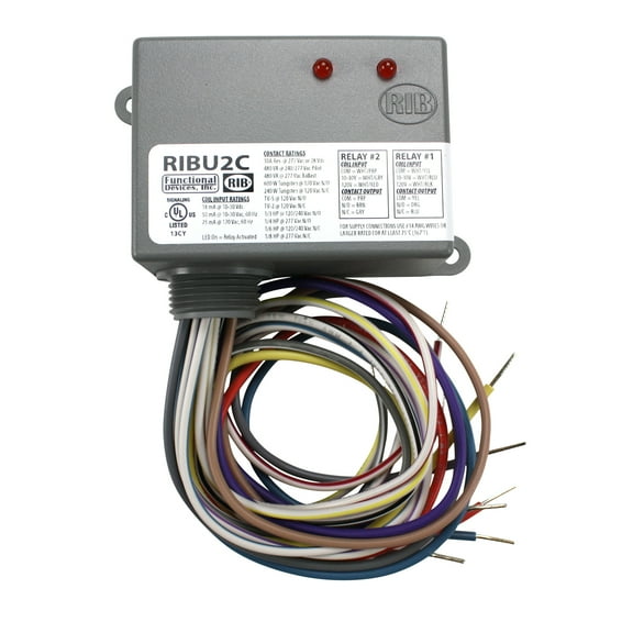 Rib Enclosed Pre-Wired Relays Ribu2C, 10A, 2 Spdt 10-30Vac Dc 120Vac