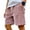 Pink, variant on WTOBBY Men's Corduroy Fashion Casual Bermuda Shorts with Elastic Drawstring Waist, Contemporary Streetwear Design ,Green M