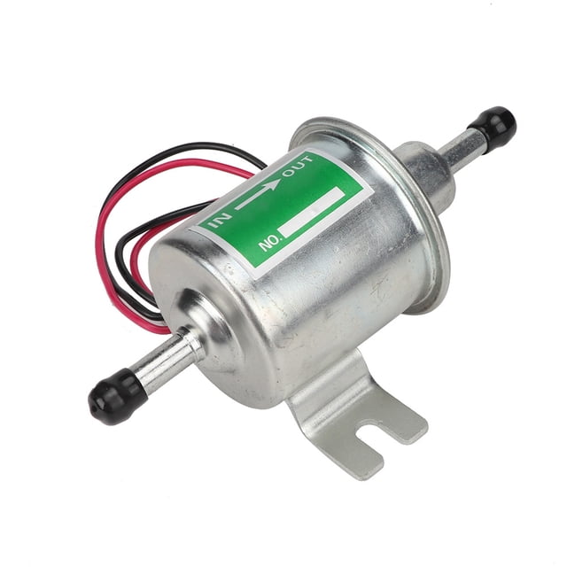 Bomba de combustible eléctrica Universal para coche y barco, filtro en línea de 24V, repuesto de gasolina y diésel (plateado) Jadeshay A