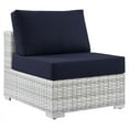 thumbnail image 2 of Modway Convene Outdoor Patio Armless Chair in Light Gray Navy, 2 of 9