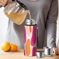 thumbnail image 4 of 20 Oz Red and Orange Modern Art Geometric Coffee Tumbler Double Wall Insulated Stainless Steel Water Bottle | Metal Reusable Thermoses Flask with Cup Cap | Leak & Sweat Proof with Anti-Dust Lid, 4 of 7