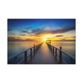thumbnail image 2 of Sunset Beach Pier Nature Wilderness Photography Canvas Wall Art for Home Decor Ready-to-Hang, 2 of 18