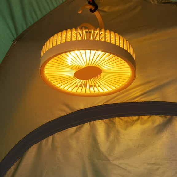 AZXY Ceiling Fan with Light,Camping Fan,Outdoor Ceiling Fans,Ceiling Fan with Remote,Lighting Hanging Small Tent Camping Fans Light Clearance