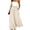 Beige, variant on Minjewel Palazzo Pants for Women Bohemian Culottes - Elastic Waist Polka Dot Print Long Length, Wide Leg Pants for Women Casual Everyday Bottoms, Pants for Women for Summer,Army Green L