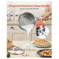 thumbnail image 6 of 1.5 QT Stainless Steel Saucepan with Lid & Steamer Insert - Nonstick, Multipurpose Kitchen Pot for Induction, Gas & Oven - Coating-Free Cooking, 6 of 9