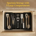thumbnail image 4 of Norcho Utensil Organizer for Kitchen Drawers, Expandable Cooking Utensil Tray, Adjustable Cutlery and Silverware Holder, 13–22 x 15", Black, 4 of 7